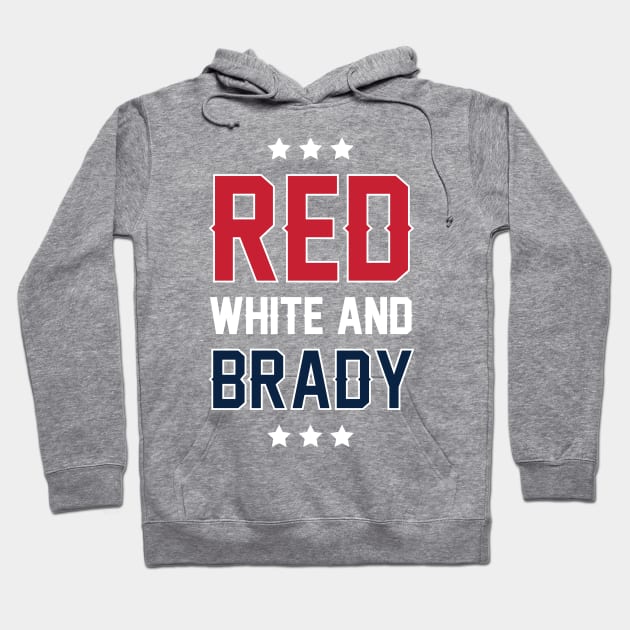 Patriots - Red, White, & Brady Hoodie by cambridgeseven